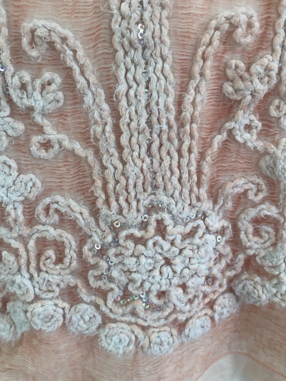 Soft Surroundings 100% Silk Peach Tunic Tank Large Fairycore Ethereal Gauzy - Picture 5 of 9